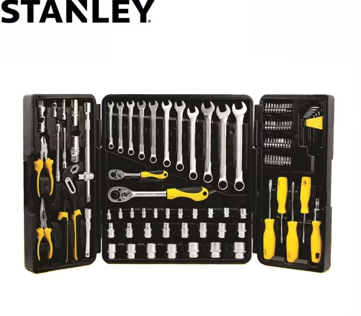 Staley Stanley STMT81243-840 110pcs High Quality Multi-Toolkit containing Pliers, Spanners, Drivers, Sockets, Bits, Wrenches