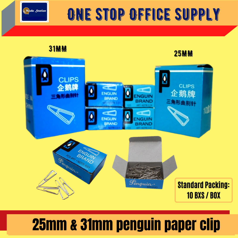 PENGUIN 25MM TRIANGLE PAPER CLIP /Penguin /Paper Clip /Triangle Paper Clip /Clip /Metal Clip /Penguin 25mm Triangle Paper Clip