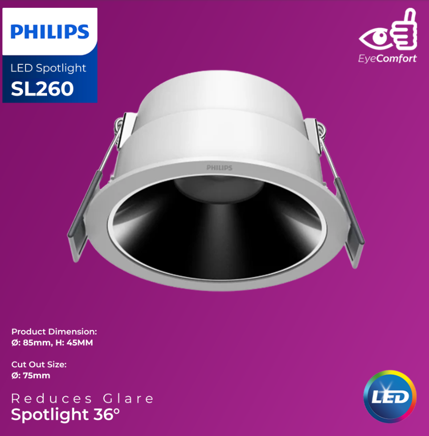 PHILIPS BECKEN EYEBALL SPOT LIGHT SL260 WHITE