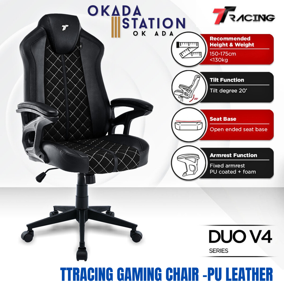 TTRACING DUO V4 PU LEAHTER ERGONOMIC GAMING CHAIR - ALL COLOR / DUO V4 SERIES