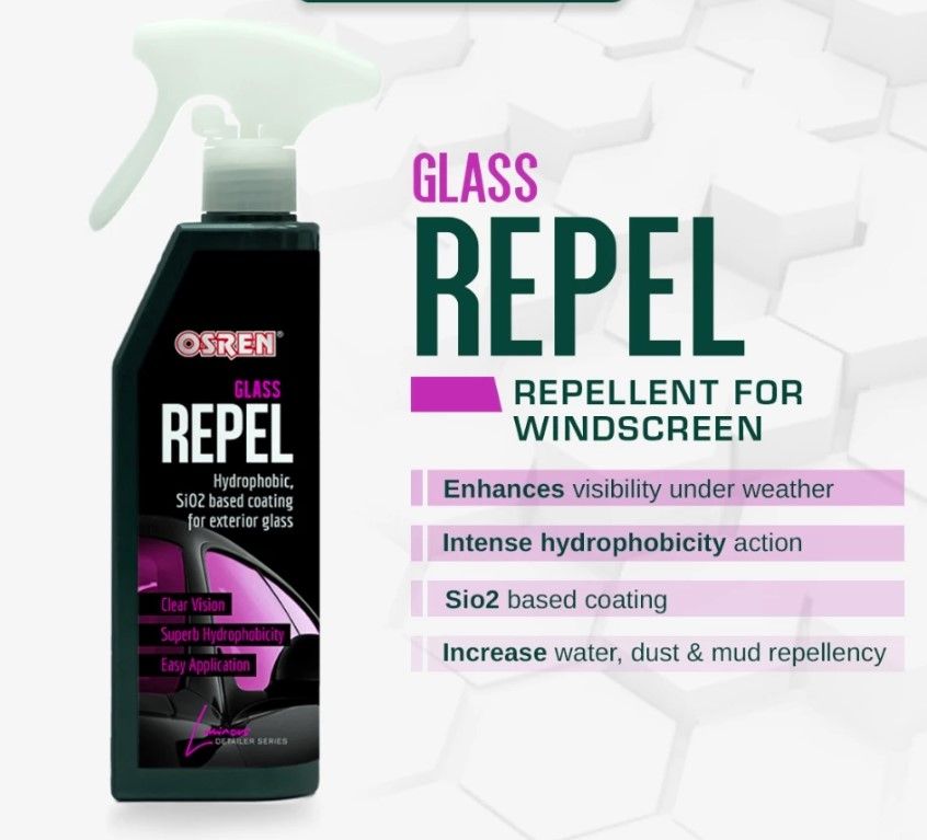OSREN LUMINOUS GLASS REPEL - SUPER HYDROPHOBIC GLASS COATING