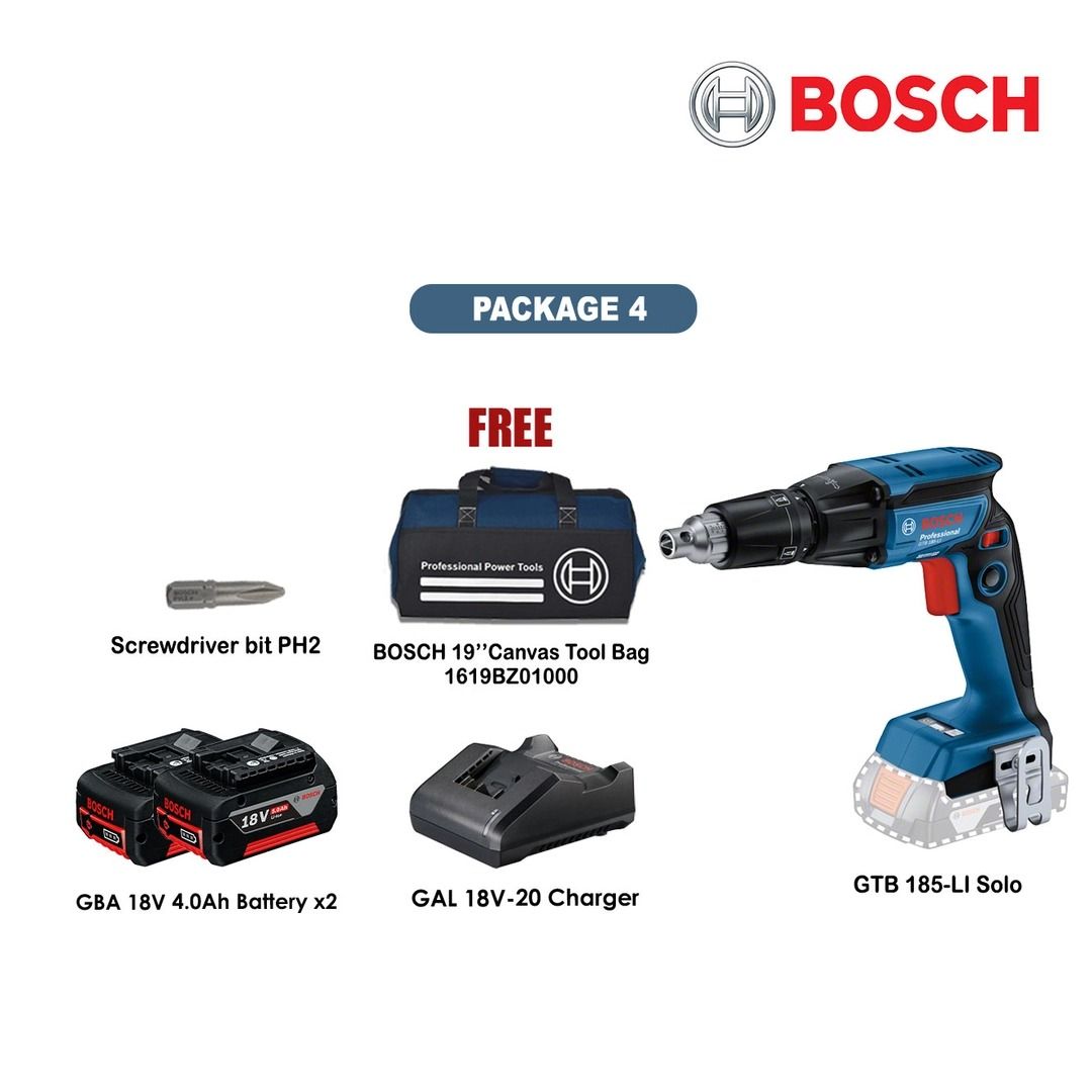 BOSCH GTB185-LI Professional Cordless Drywall Screwdriver GTB185 GTB 185 Screw 06019K7020
