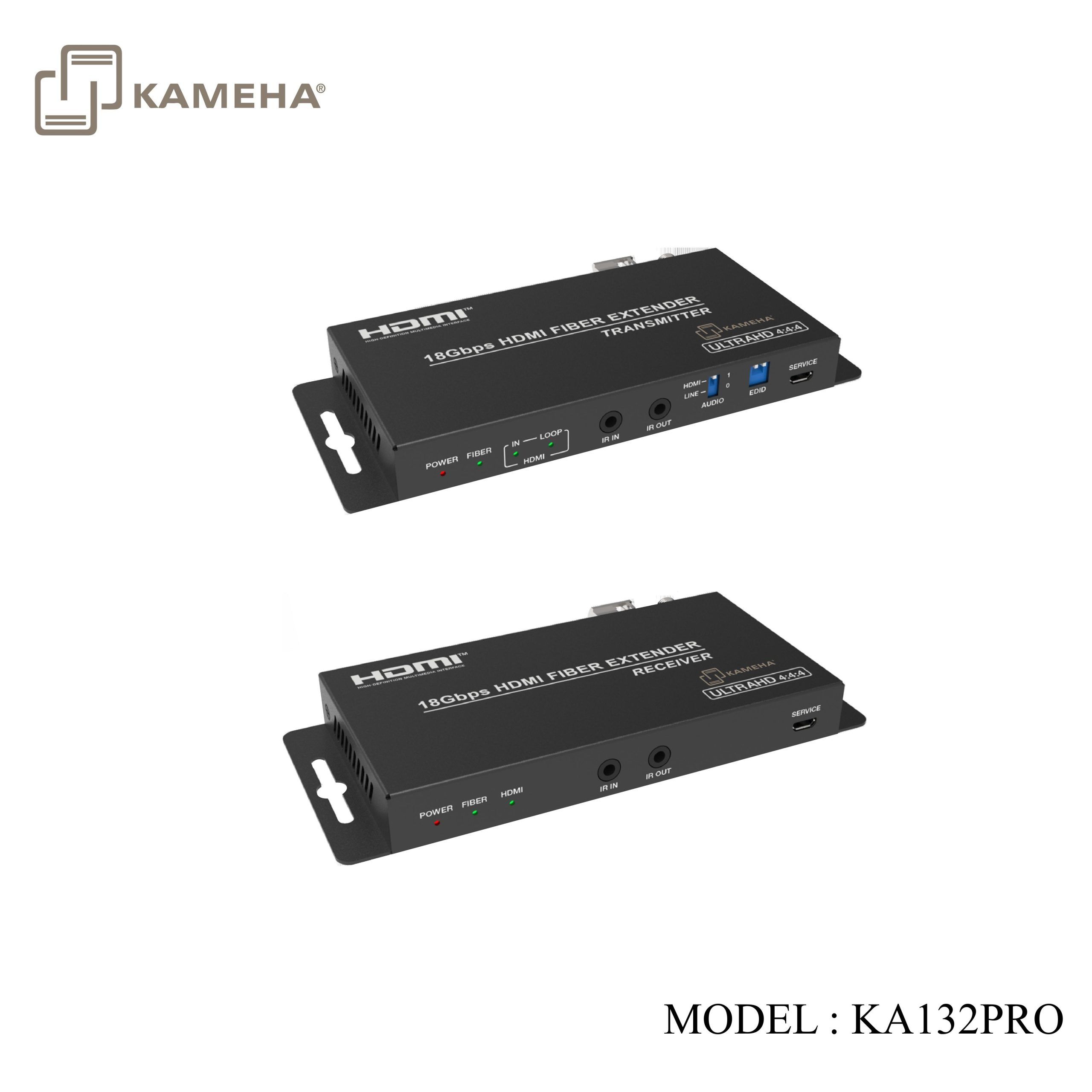 KA132PRO HDMI EXTENDER V2.0 OVER OPTICAL FIBER WITH HDMI LOOP OUT AND AUDIO EXTRACT (LC CONNECTOR)
