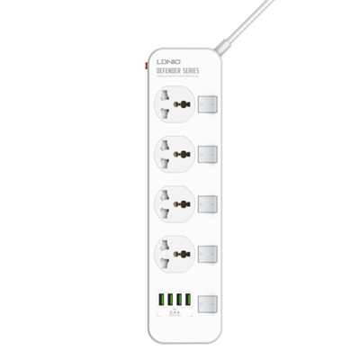 LDNIO SC4408 4 AC OUTLETS UNIVERSAL POWER STRIP WITH 4 USB PORT