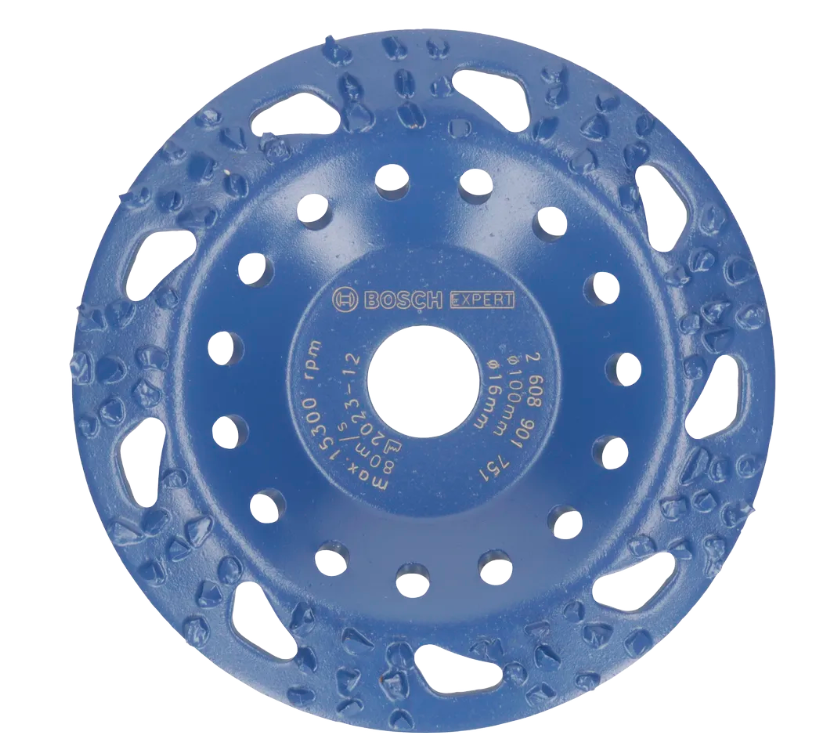 BOSCH EXPERT MULTI MATERIAL CARBIDE GRINDING HEAD COARSE SLANTED (100 MM / 16 MM) (2608901751)