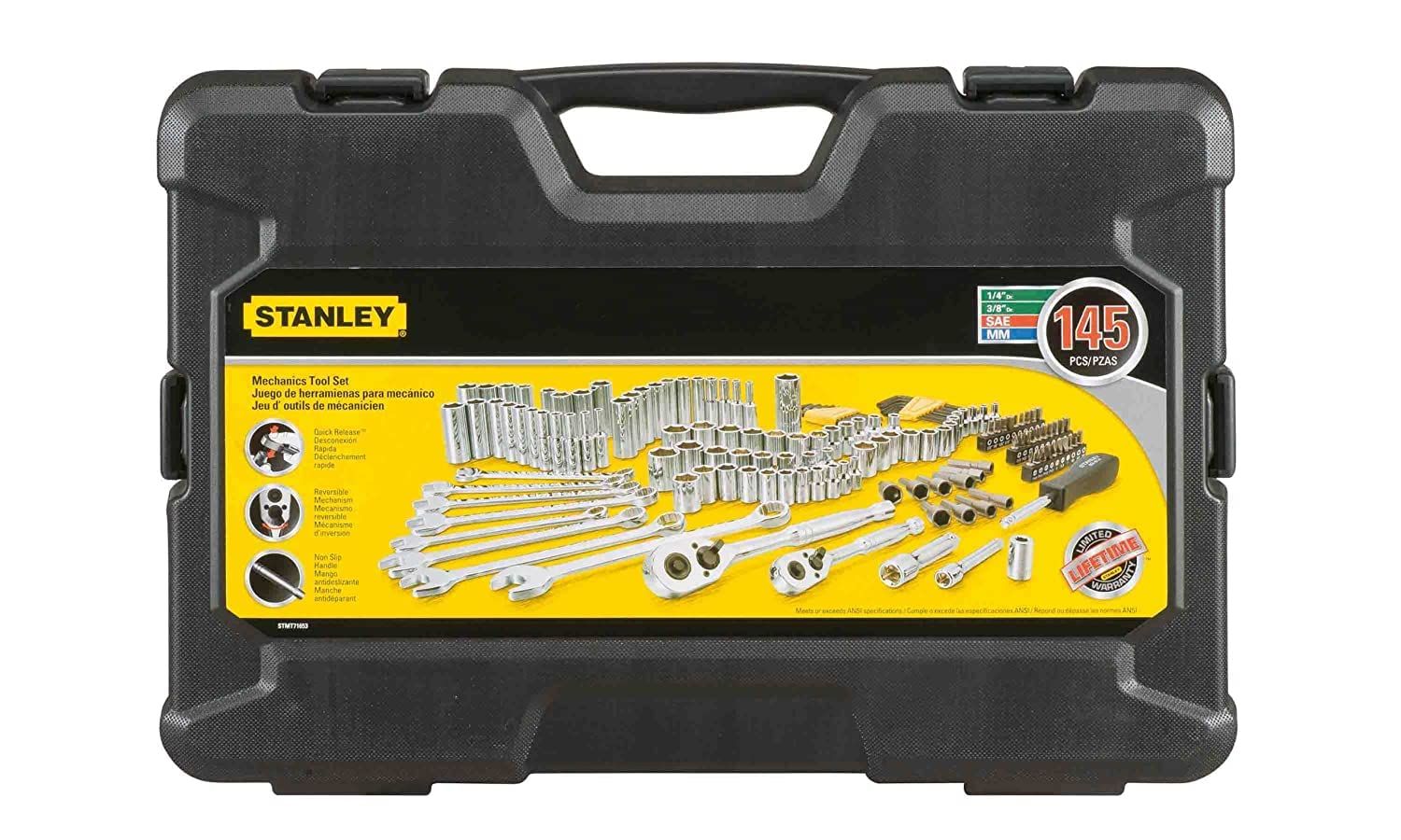STANLEY STMT71653 145 Piece Socket and Ratchet Set