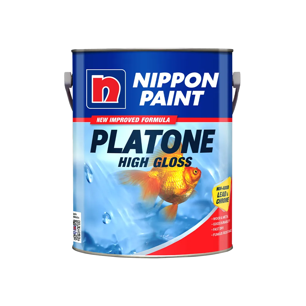 5L NIPPON PLATONE HIGH GLOSS PAINT - WHITE 9102
