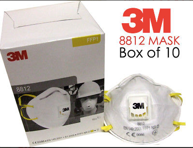 3M 8812 FFP1 Face Mask / 10 units / 3M Dust Respirator / with valve Model : 8812