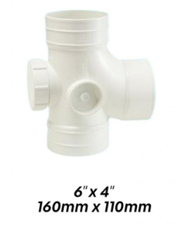 ATKC UPVC Fittings Equal Single Branch I/O 6"x4" (160MMx110MM)