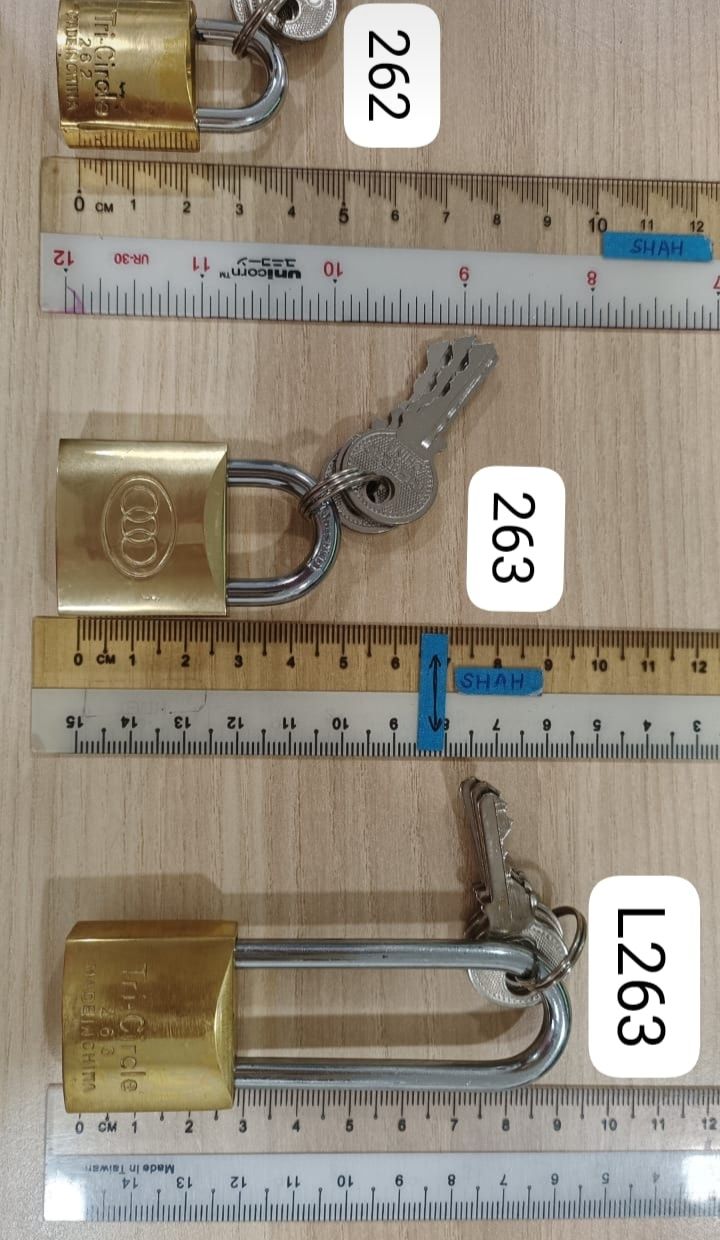 TRICIRCLE PADLOCK MODEL 262, 263 & LONG 263- TRICIRCLE
