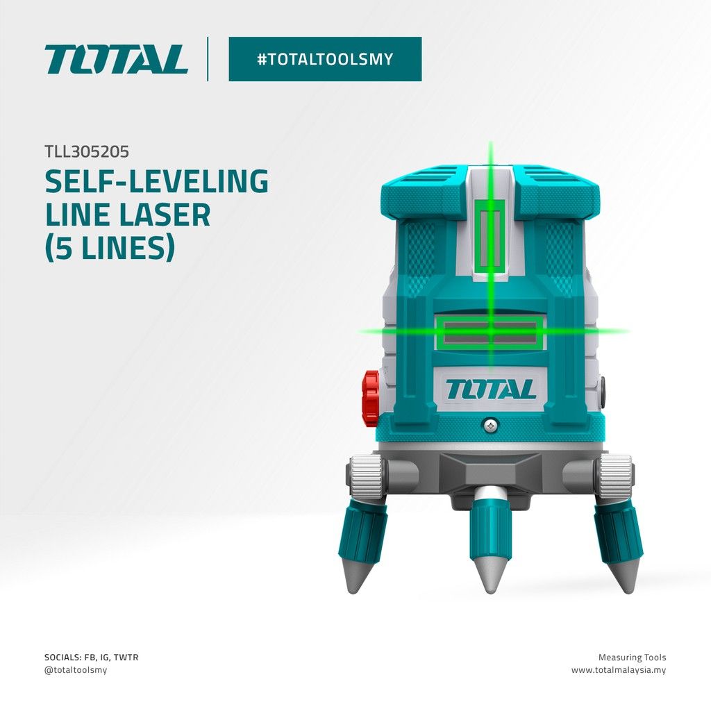TOTAL SELF-LEVELING LINE LASER TLL305205 & TLL306505