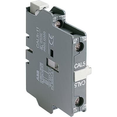 ABB *ABB Contact Block, Side, 1NO/1NC, 6 A, 690 V, 1 Pole, Screw Clamp - CAL5-11