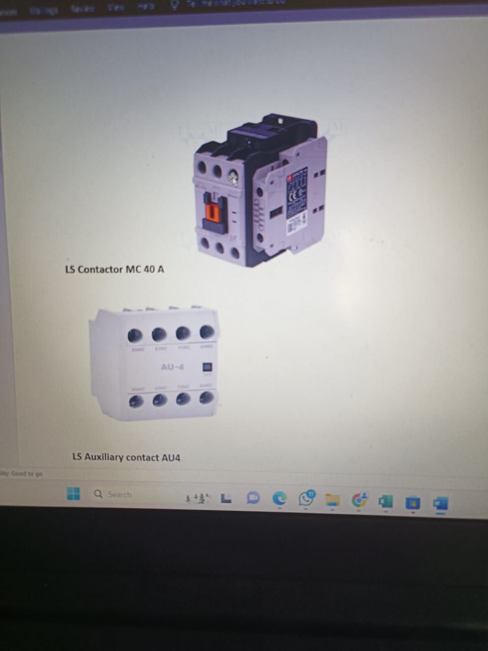 LS Contactor MC40A 110VDC + Auxiliary AU4 2NO 2NC