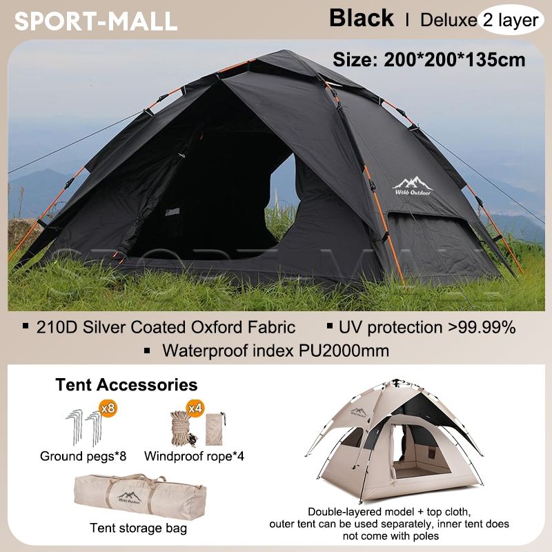 Sport Outdoor Camping Tent (Automatic, Fast Pop Up, Anti-UV)