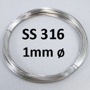 SS 316 STAINLESS STEEL WIRE SINGLE STRAND SS316 TIE WIRE SOFT 1MM DIAMETER