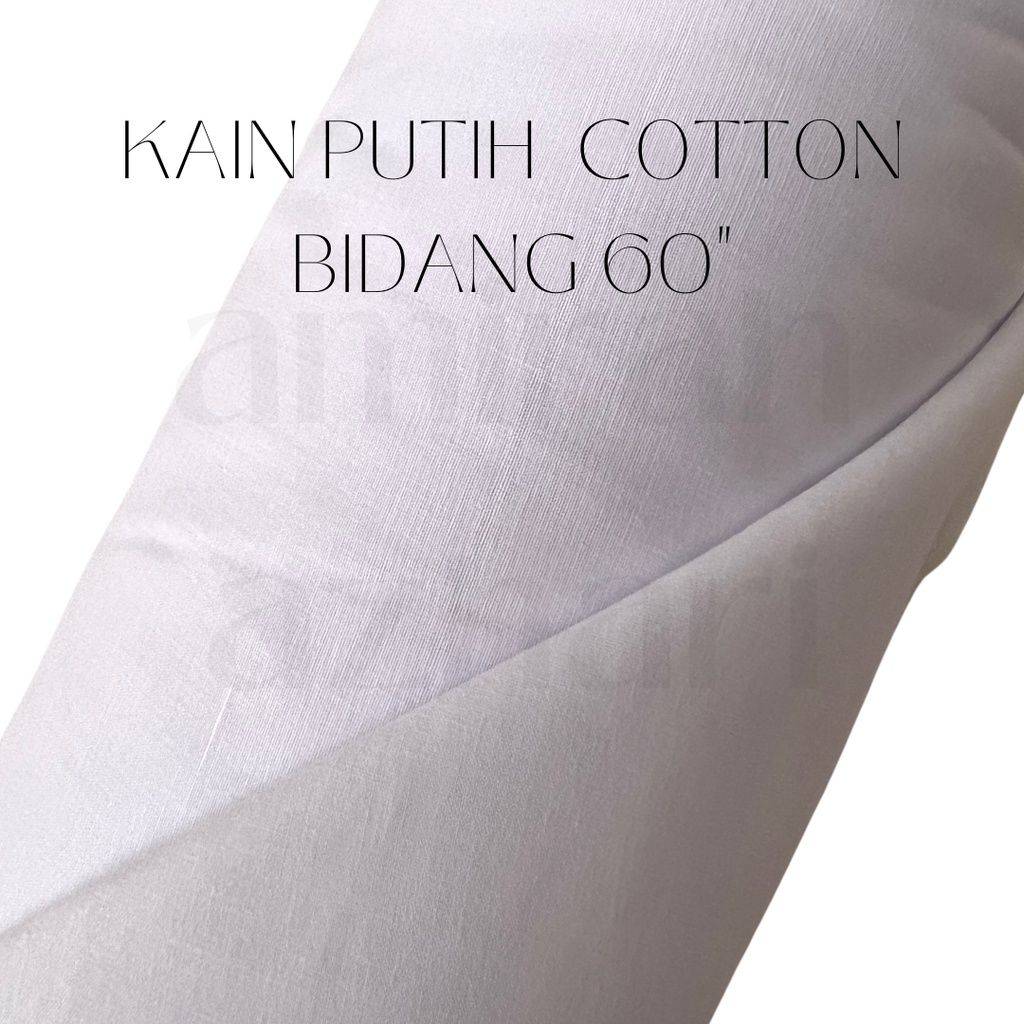 OEM 2" x 4" Kain Cotton Putih White Plain Poplin