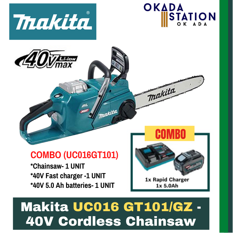 Makita UC016 GT101 / GZ - 40V Cordless Chainsaw - Bare Tool Only(UC016GZ) & Combo Set(UC016GT101) / Chain Saw / Cordless Power Tool / Saw
