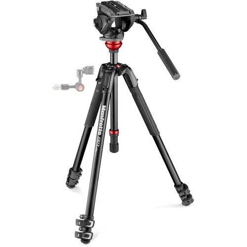 Manfrotto *#Manfrotto 500 Fluid Video Head With 190X Video Aluminum Tripod MVK500190XV