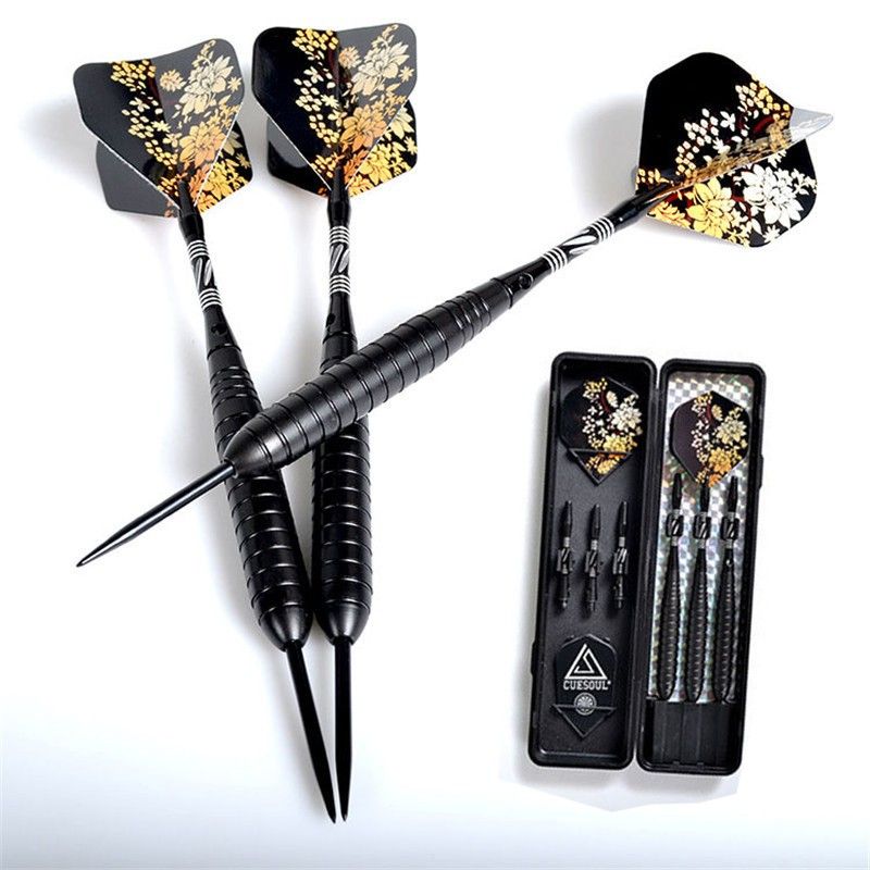 OEM *High Grade Professional 25g 16cm Steel Tip Darts With Copper Dart Body Aluminum Dart Shaft Black Flight (3pcs/set)
