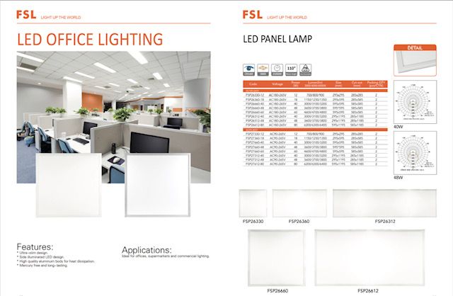 FSL 2X2 595 X 595mm Panel Lamp
