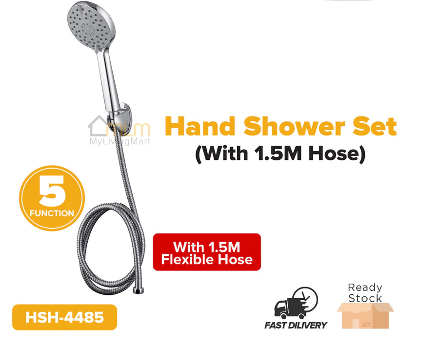 ViP Hand Shower Set With 1.5m Flexible Hose And Holder Shower Head Handheld Showerhead Shower Spray Kepala Pancuran