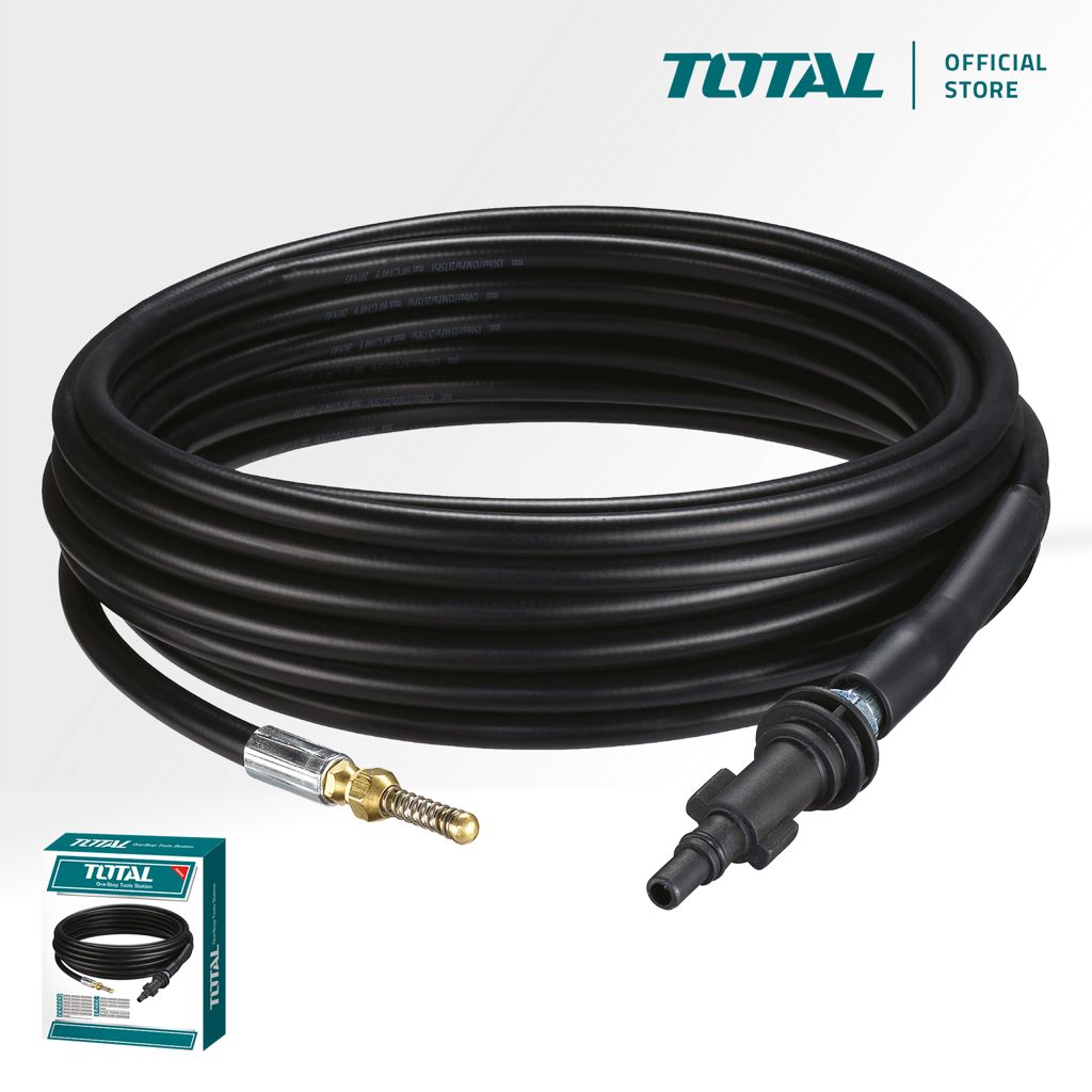 TOTAL TGTPCH751 PIPE CLEANING HOSE 150 BAR (2175 PSI) (FOR HIGH PRESSURE WASHER WITH SPRING HEAD.)