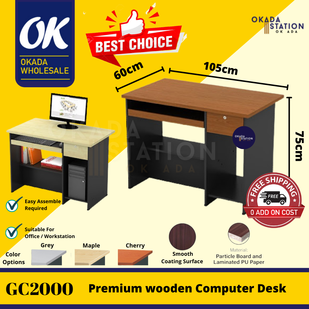 OKADA GC2000 Computer Table / Meja Komputer / Office Table / Meja Belajar / Computer Desk / G Series / COMPUTER TABLE