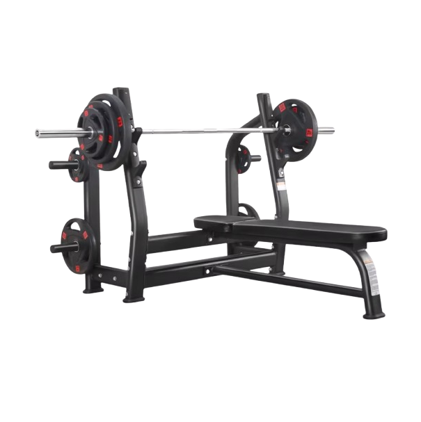 OEM Flat Bench Press WeightLifting Bench w/Gun Racks