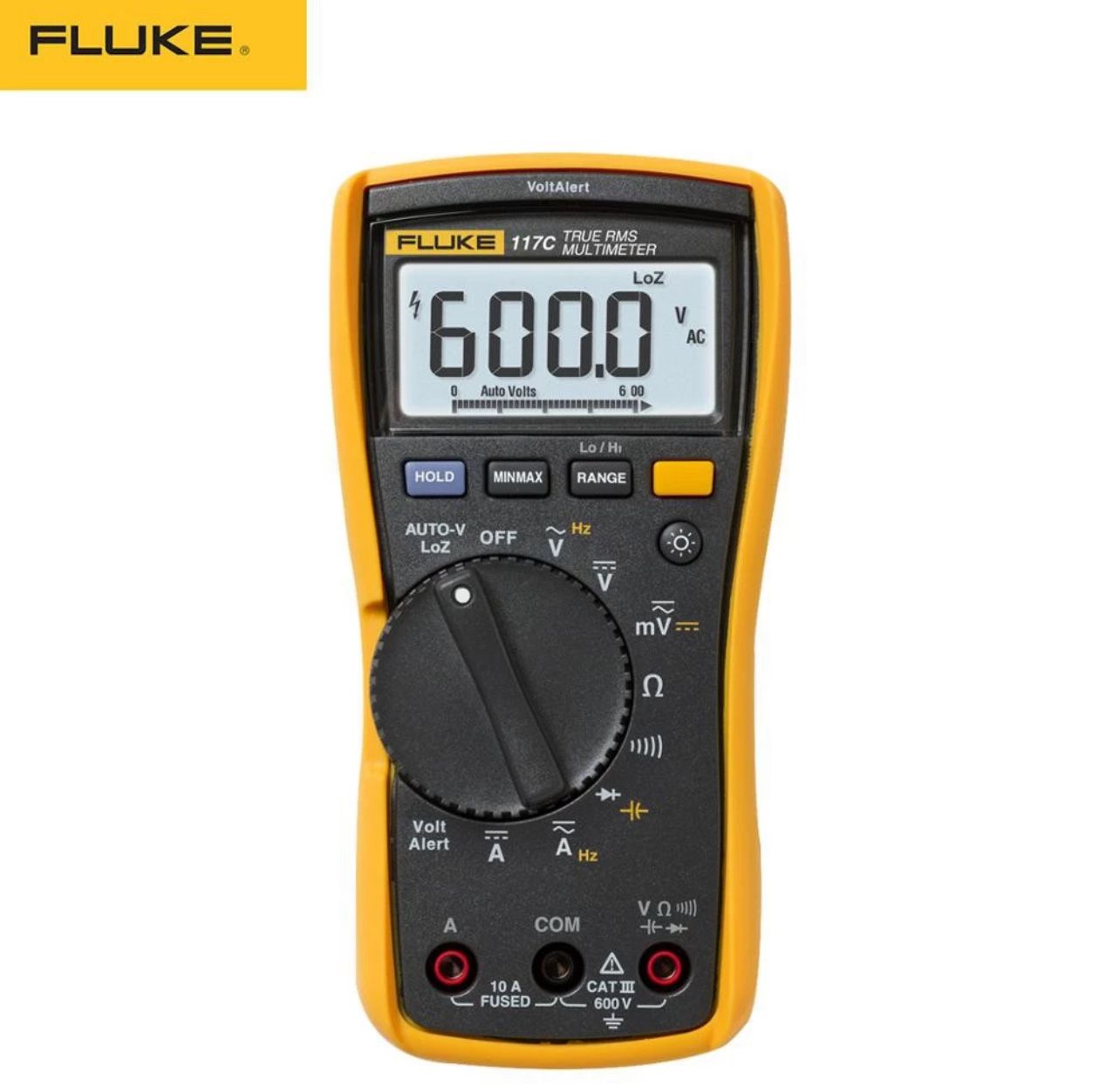 Fluke Orginal Fluke 117C HAVC VoltAlert Backlight Multimeter 117C True RMS