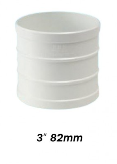 ATKC UPVC Fittings Straight Coupling 3" (82MM)