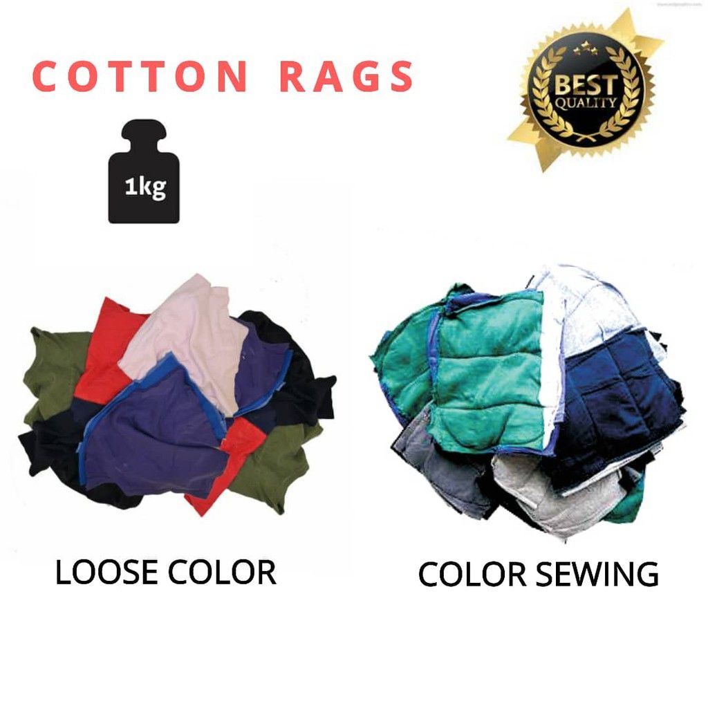 COTTON RAG #COLOUR LOOSE / #WHITE LOOSE /#SEWED COLOR