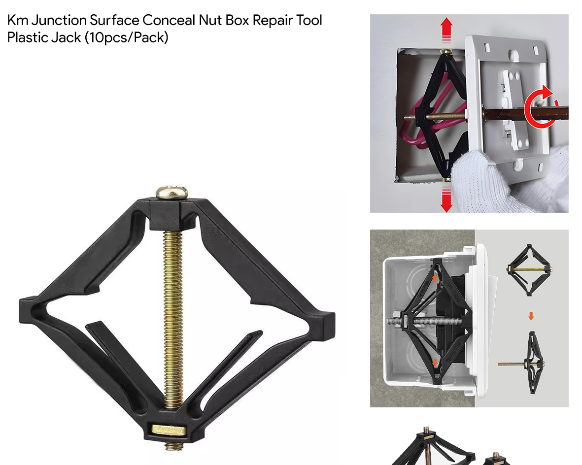 JUNCTION SURFACE CONCEAL NUT BOX REPAIR TOOL PLASTIC FASTENER