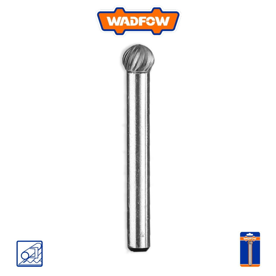 WADFOW TUNGSTEN CARBIDE ROTARY BURRS HEAD: 8MM SHANK: 6MM HSS SINGLE CUT BLADE (WYE3K02)