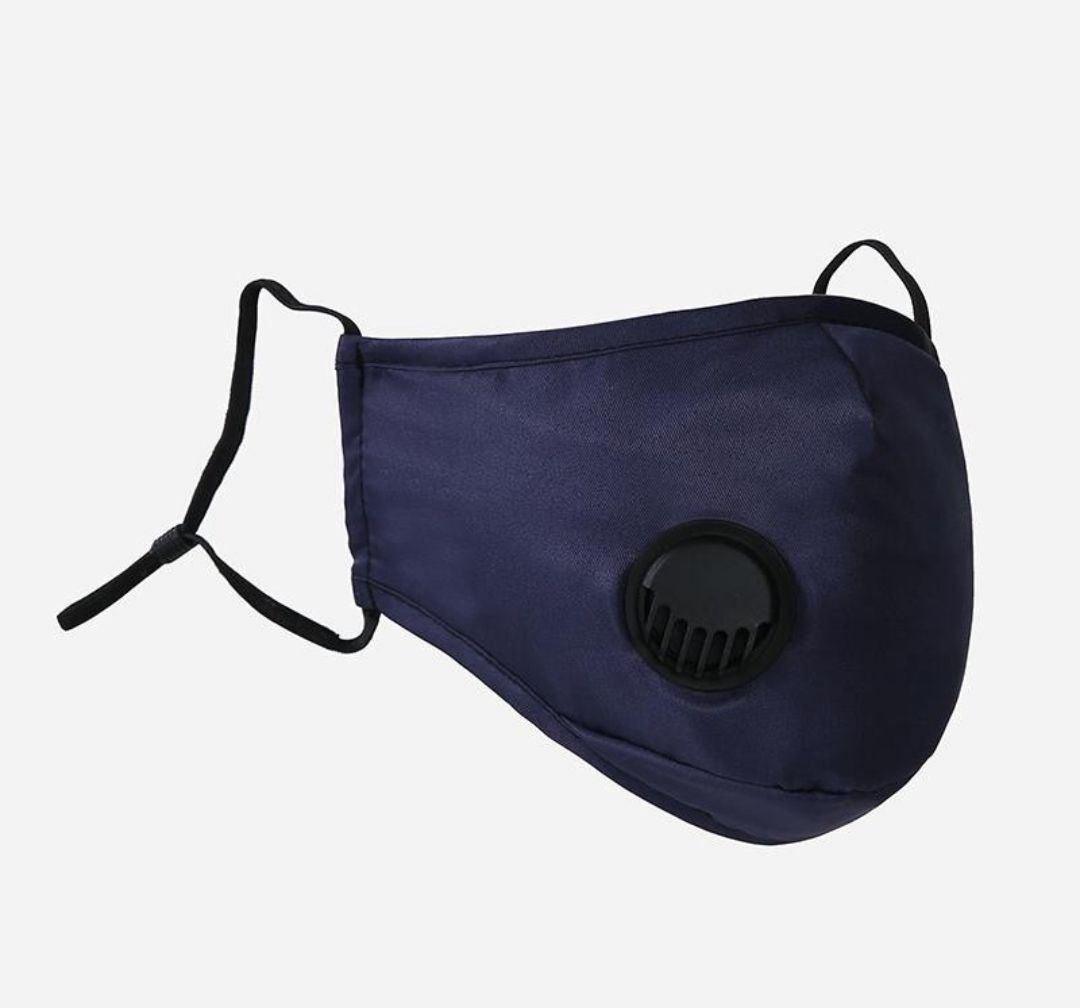 NA Washable cotton face mask with breathing valve