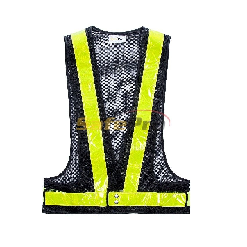 Tanker Safety Reflective V-Shape Black Vest