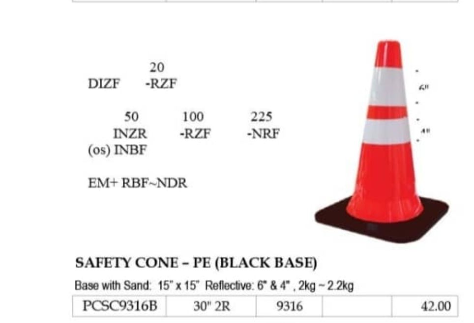 NA Safety Cone 77cm multipurpose / Kon Keselamatan