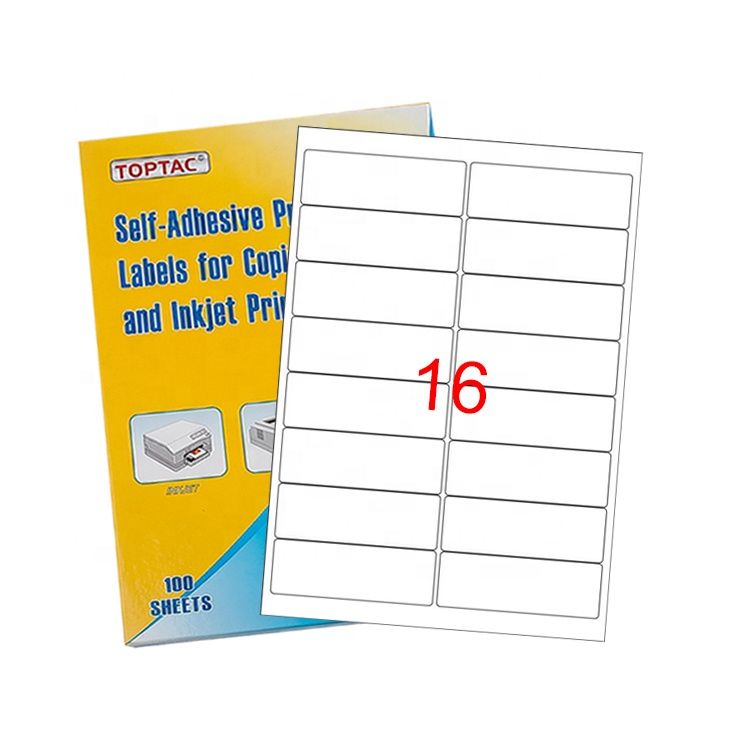 Q A4 Label Sticker Paper with 16 per sheet