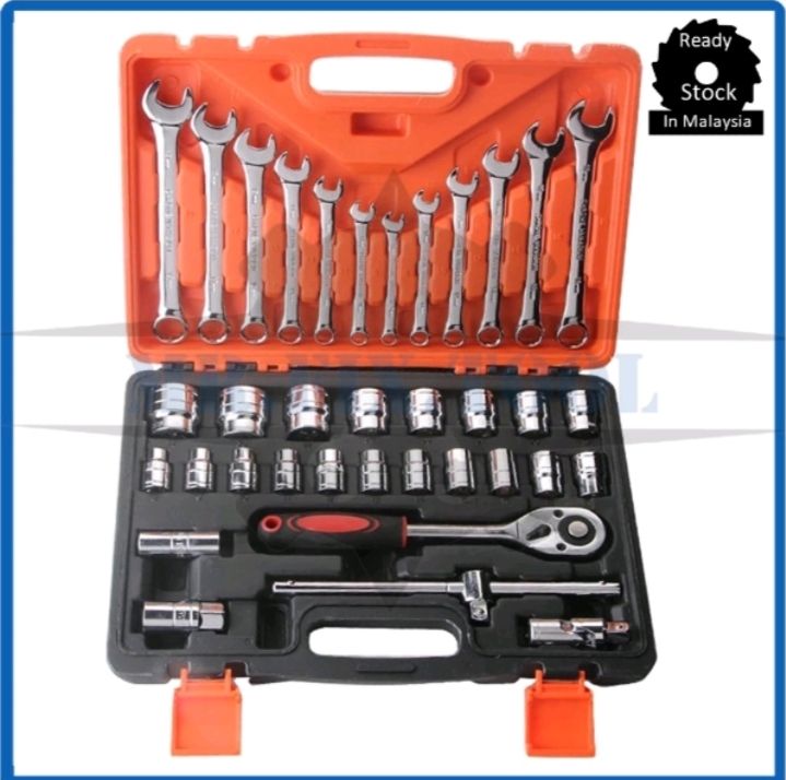 37pcs 1/2" CR-V Socket Box Wrench Set Combination Wrench Ratchet Spanner OCHA 37pcs 1/2" CR-V Socket Box Wrench Set Combination Wrench Ratchet Spanner