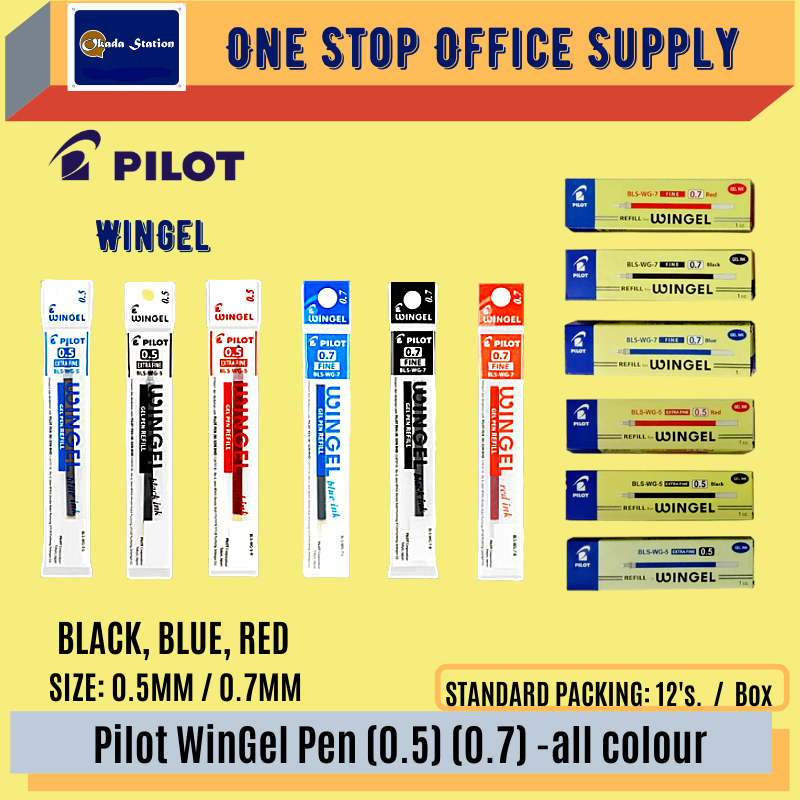 PILOT WINGEL 0.7 GEL PEN REFILL -BLUE / Pilot / Pen / Wingel Refill / Pilot Wingel Refill / 0.7mm / Pilot Wingel Gel Pen Refill #black #blue #red