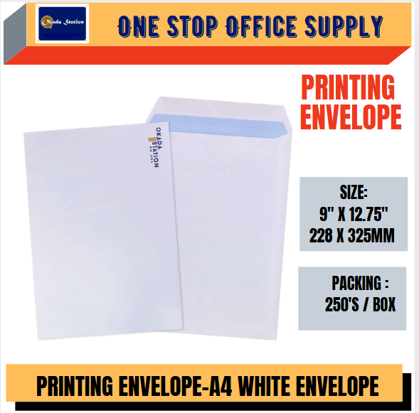 OK TNB PRINTING ENVELOPE / SIZE : 10" X 15" / W 381MM X H 254MM / 100GMS / 4 COLOUR PRINTING / PRINTED ENVELOPE / SAMPUL SURAT