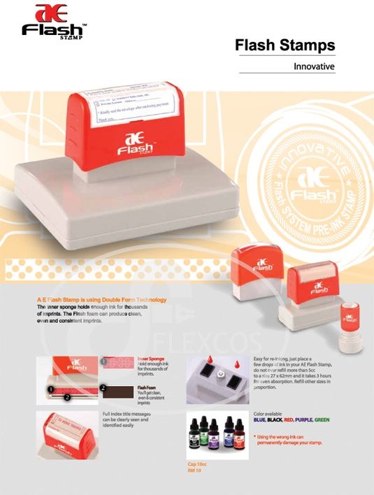 AE Rubber Stamp AE6 Self Ink 11cm x 5cm