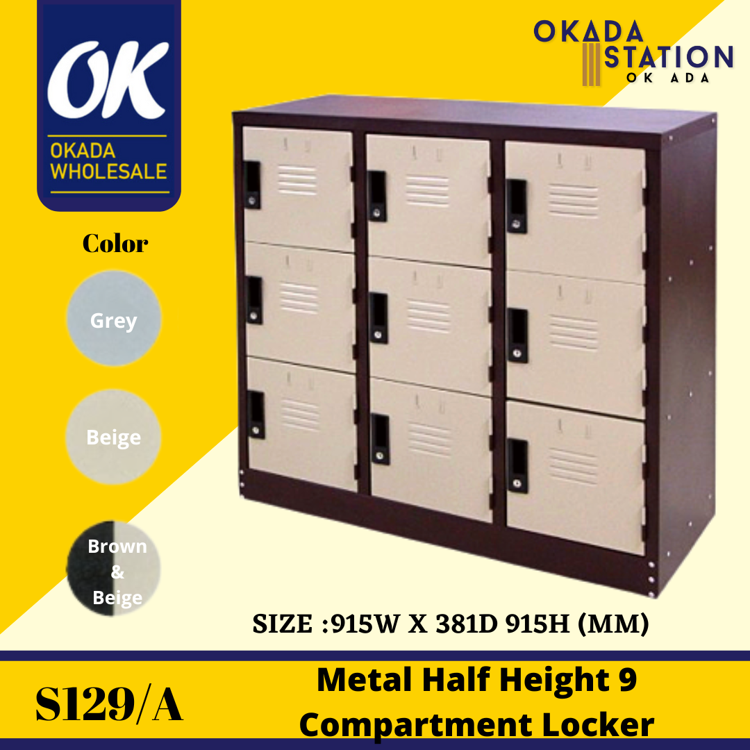 Half Height 9 Compartment Cabinet S129/A Half Height 9 Compartment Cabinet / Half Height Cabinet / 9 Compartment / Metal Cabinet / 9 Compartment Cabinet / 9 Compartment Drawer / Metal Drawer / Cabinet