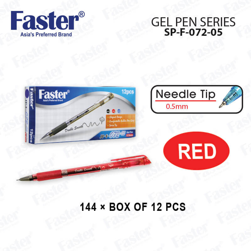 FASTER SP-F-072-05 0.5MM GEL PEN BLUE (12PCS/BOX)