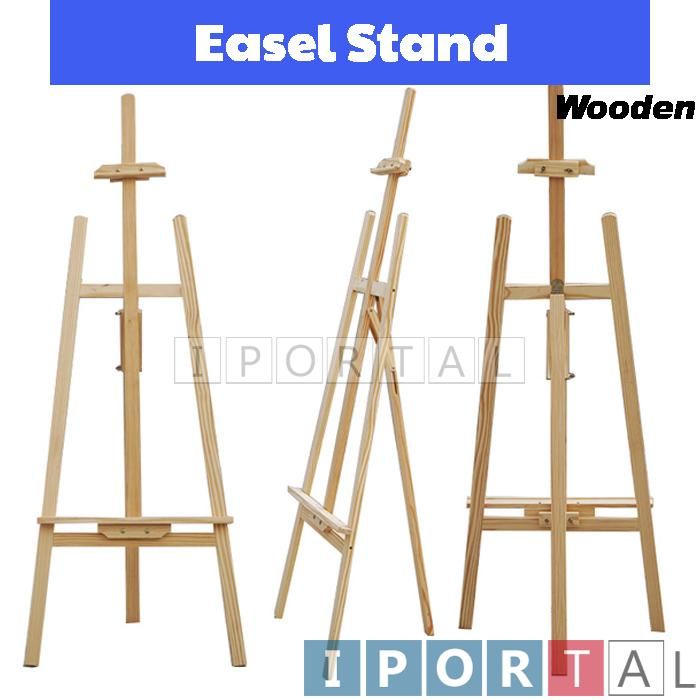QP Wood Poster Easel Stand Decoration Menu Stand Painting Display 152 x 50 x 8cm
