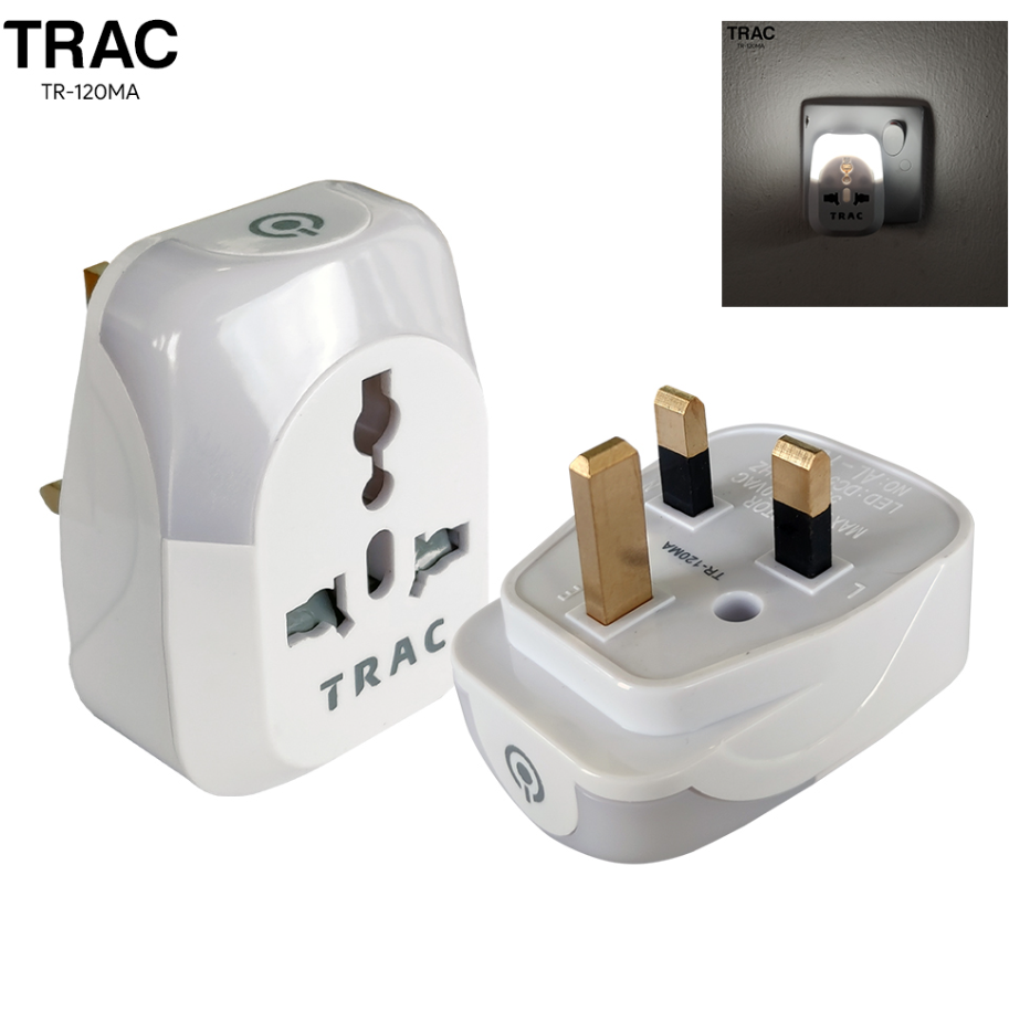 TRAC 1-WAY MULTI ADAPTOR WITH DIMMABLE NIGHT LAMP (TR-120MA)