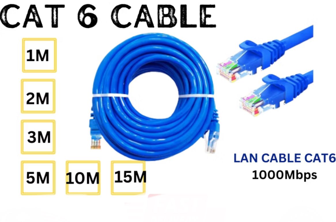 CABLE CAT 6 Ethernet 1M-15 Meter Cat6 Rj45 Patch Cord Network High Speed Internet Kabel Wayar For Wifi Modem Router