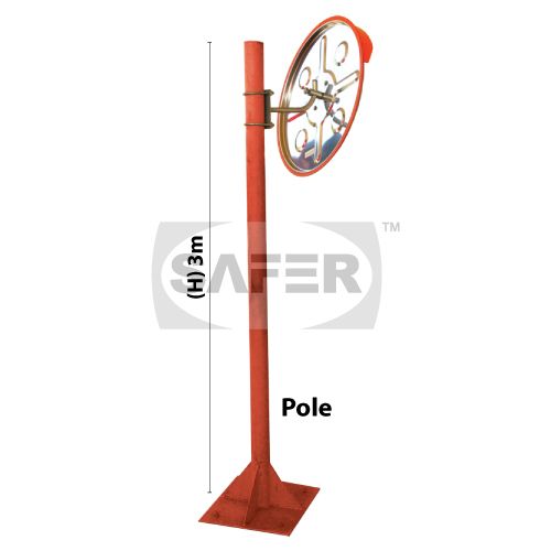 OEM *#Mild Steel Pole for Convex Mirror - POLE75X3M