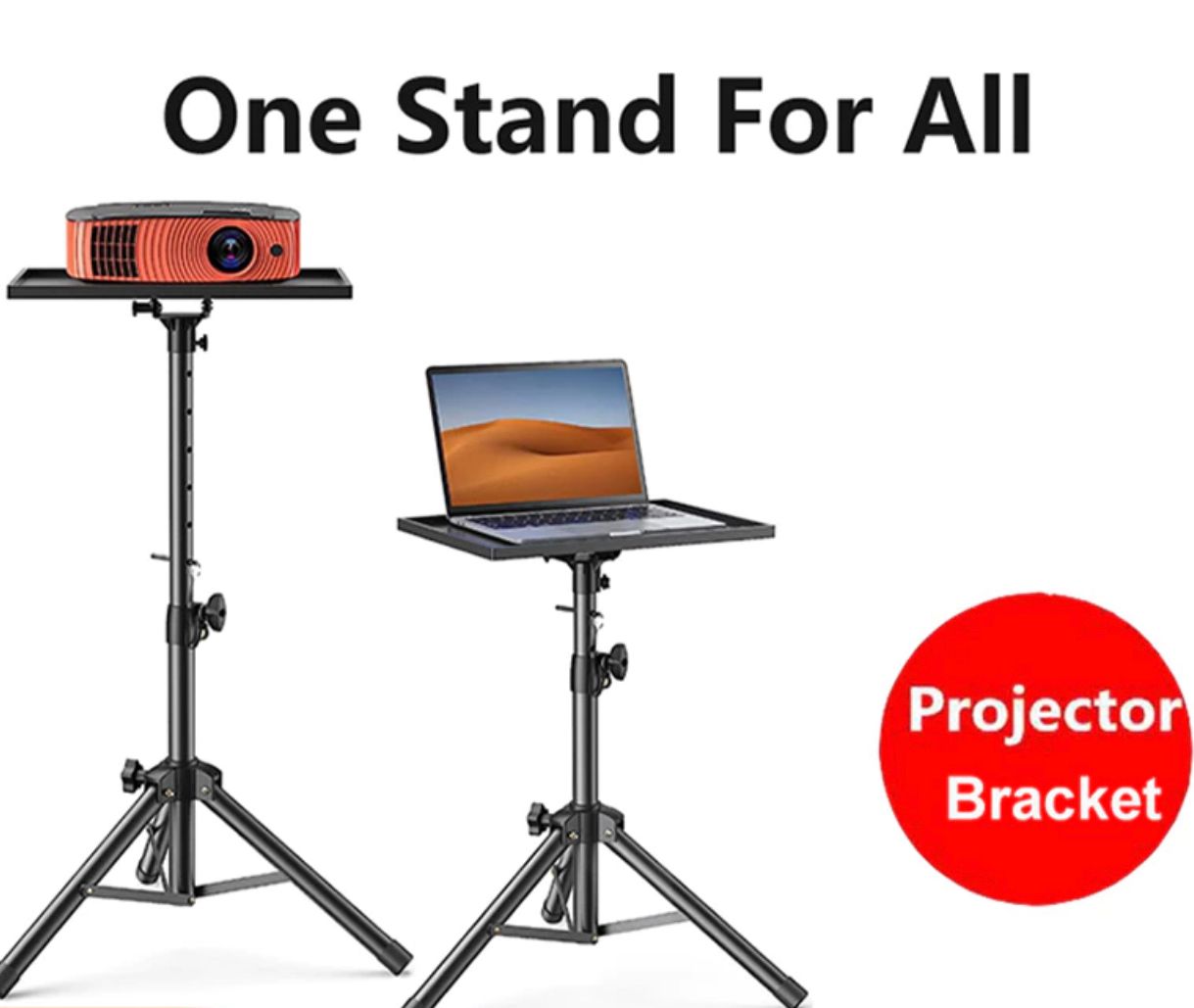 Projector Stand Tripod Adjustable Portable Floor Stand DJ Racks Laptop Stand 60-120cm