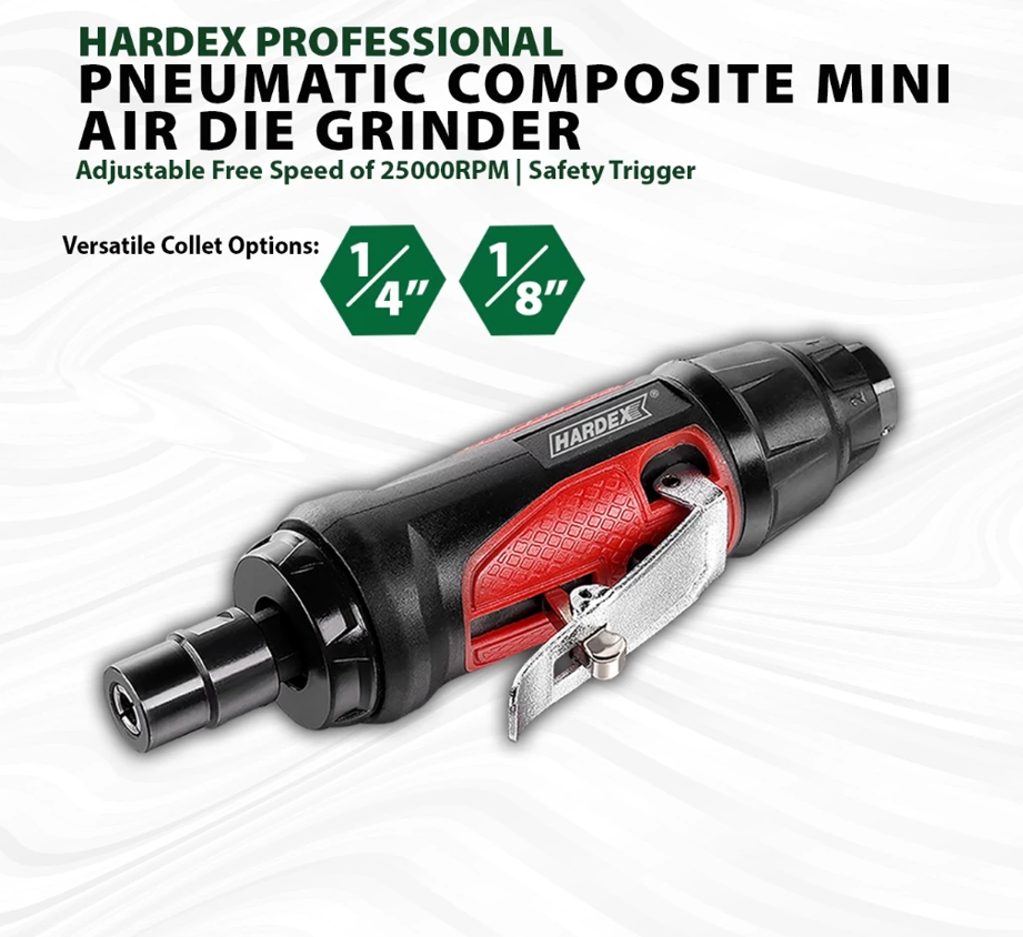 HARDEX PROFESSIONAL PNEUMATIC COMPOSITE MINI AIR DIE GRINDER - P-GRINDER