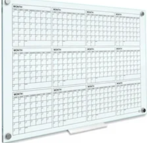 DRY ERASE A3 WHITEBOARD CALENDAR FOR WALL 40 X 30 CM